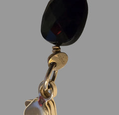 Jewelmak 14K yellow gold and black onyx bracelet-8 Inches