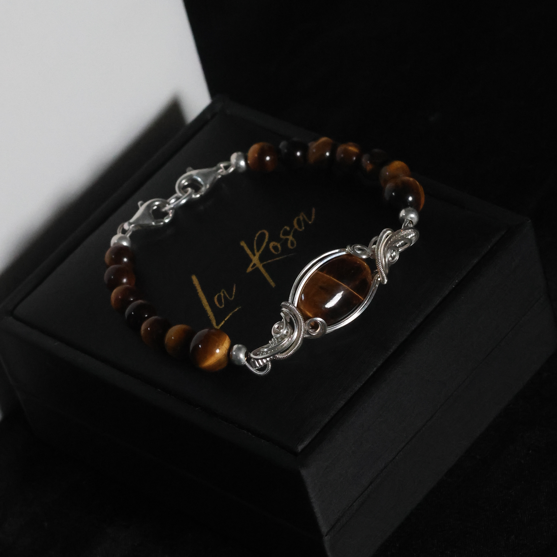 Yellow Tiger Eye Wire Wrap Bracelet