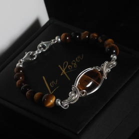 Yellow Tiger Eye Wire Wrap Bracelet
